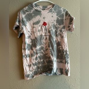 tie-dye with Rose and lonely, world letters